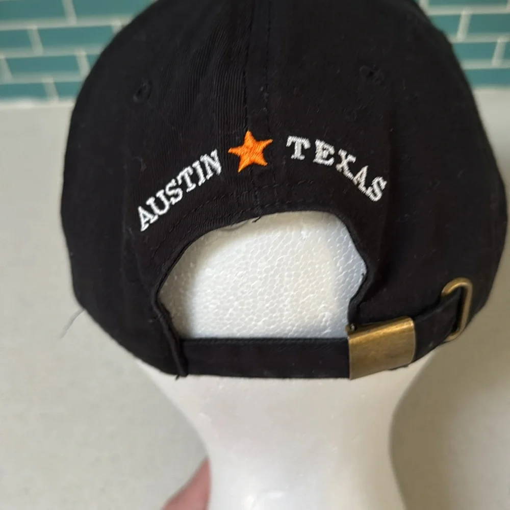 Tito’s Handmade Vodka black orange embroidered Texas adjustable baseball hat